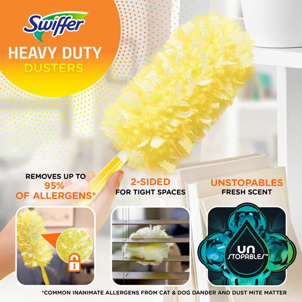 360 Unstopables Multi-Surface Heavy-Duty Fresh Scent Microfiber Duster (11 Refil