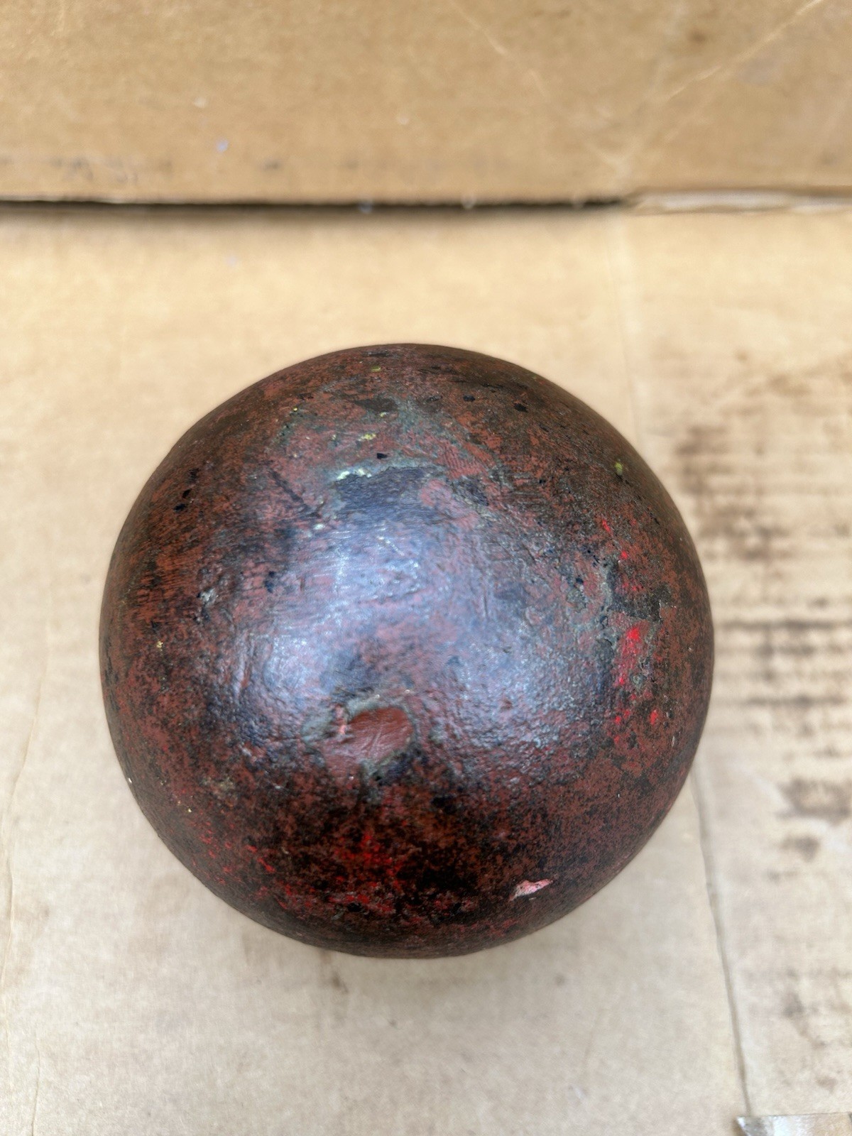 Antique Cast Iron Cannon Ball Cannonball Projectile 13” Around 8 lb+