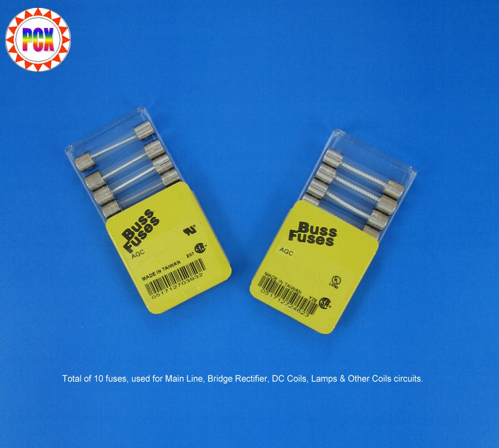 1968 Williams Ding Dong Pinball Machine Fuse Kit