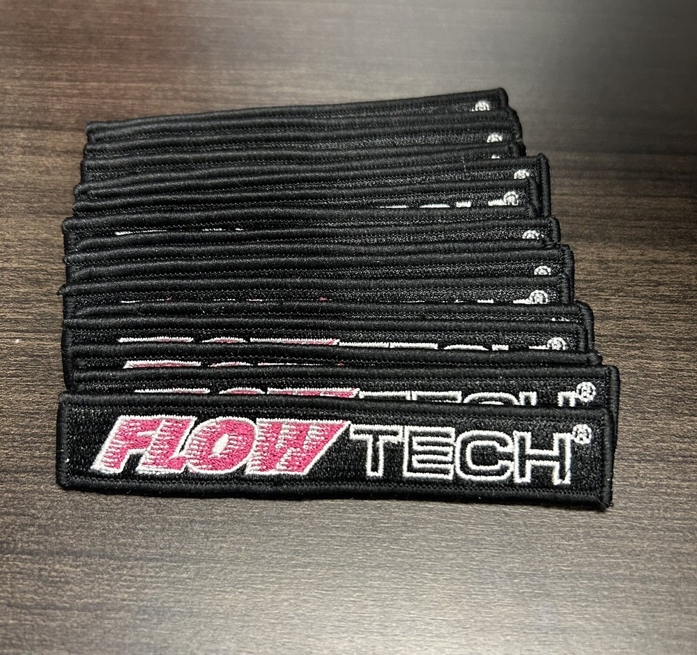 FlowTech Exhaust  Patch Embroidered Jacket Shirt Sew On Patch 4”1/2