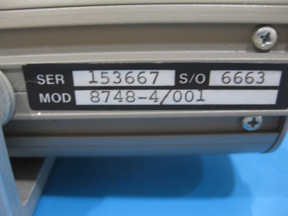 COHU Solid State Camera Model 8748-4/001