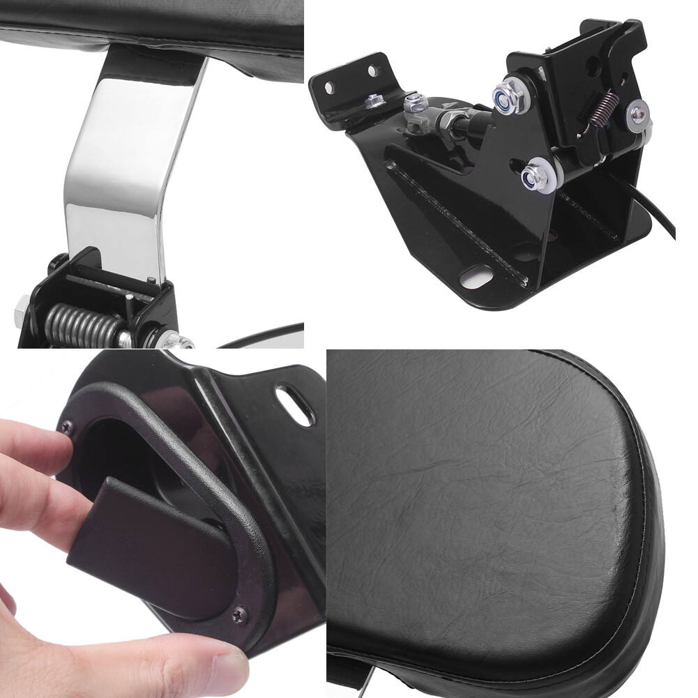Adjustable Driver Rider Backrest w/ Mounting Kit For Harley Touring 2009-2023