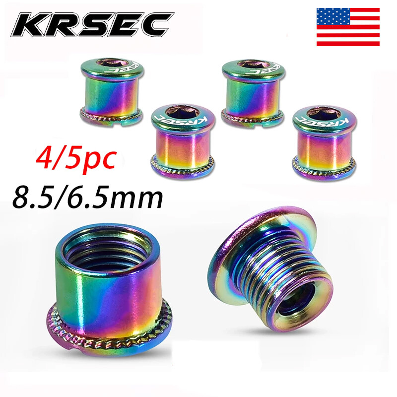 KRSEC MTB Chainring Bolts Road Bike Single/Double/Triple Speed Screws 4/5PCS US