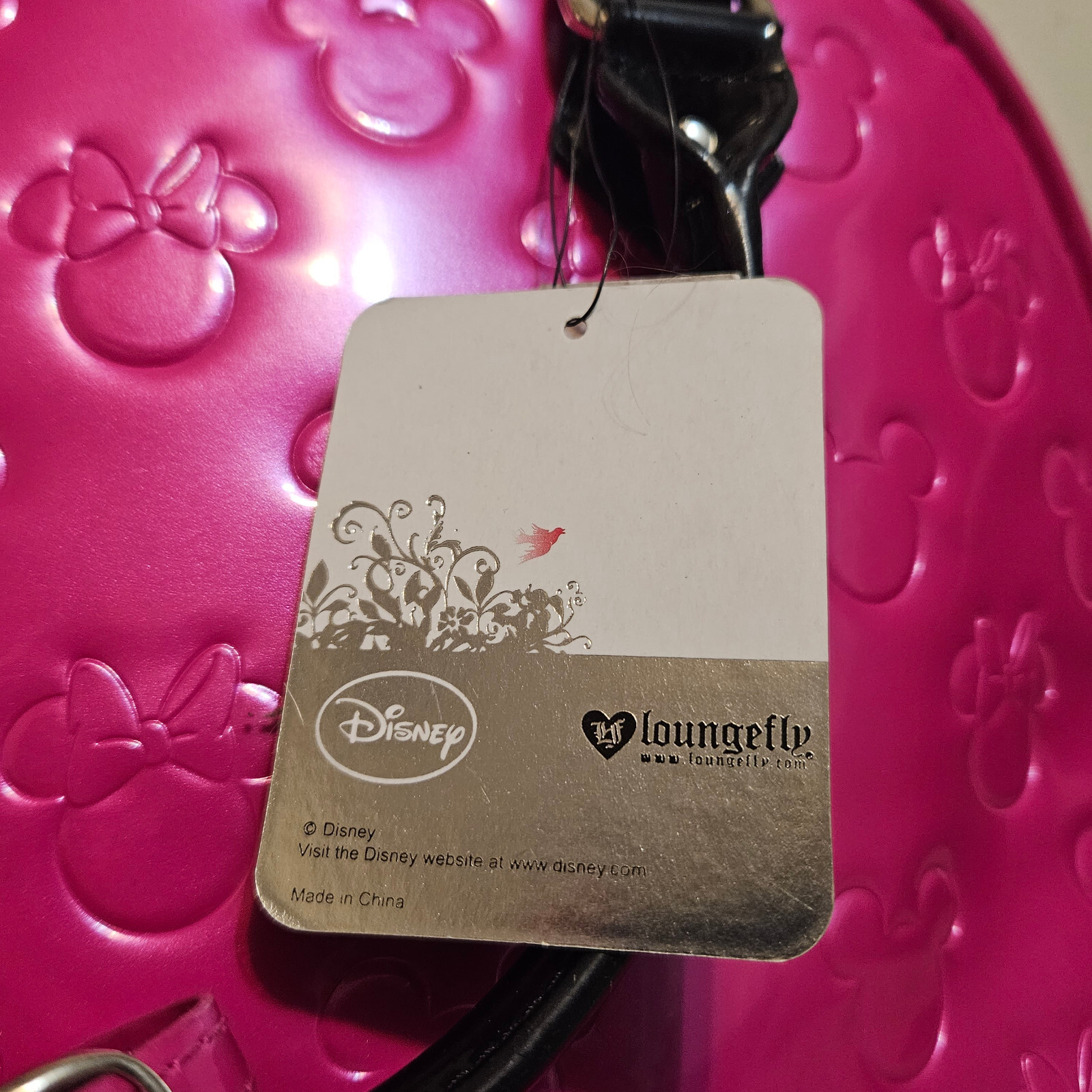 DISNEY x LOUNGEFLY Pink Minnie Loves Mickey Large Dome Satchel Bowling Bag NWD