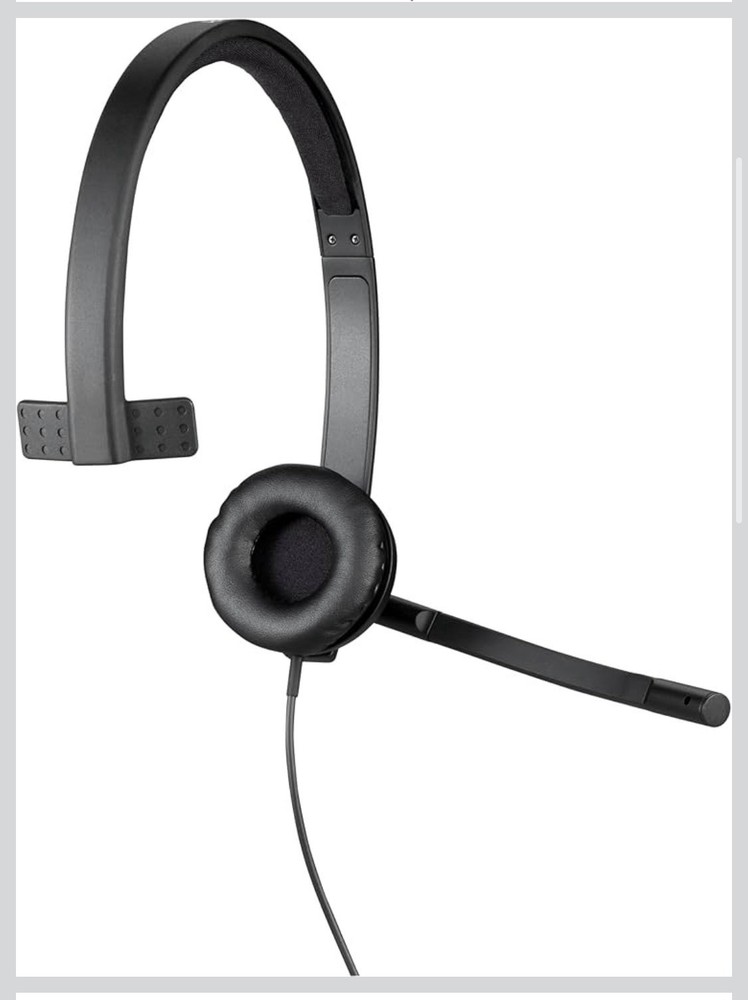 Logitech H570e Headset Teams Certified Noise Canceling Mic & Inline Controls ✅