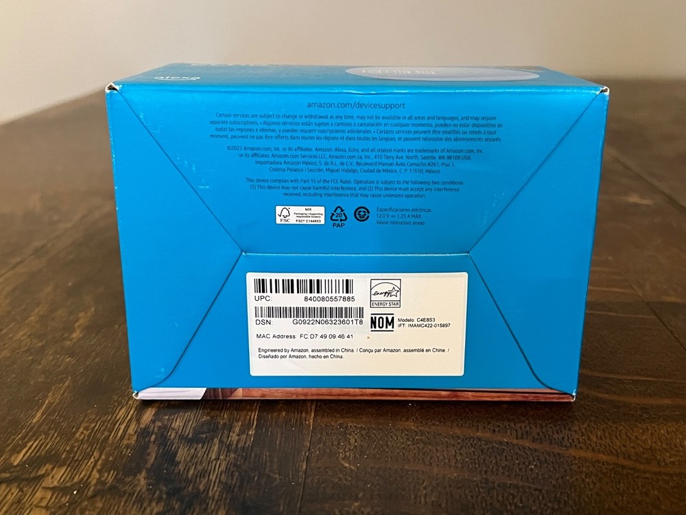 Amazon Echo Dot (5th Gen) with Clock White Alexa LED Display Bluetooth