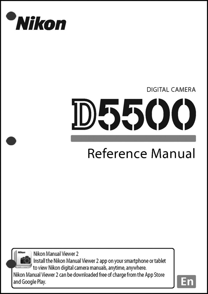 Nikon D5500 Reference Manual Guide Instruction Operator Manual