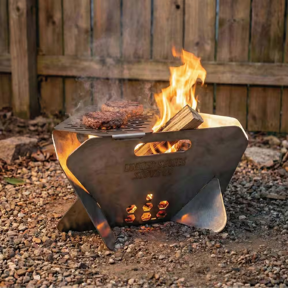 US14TP Portable Collapsible Triangular Fire Pit