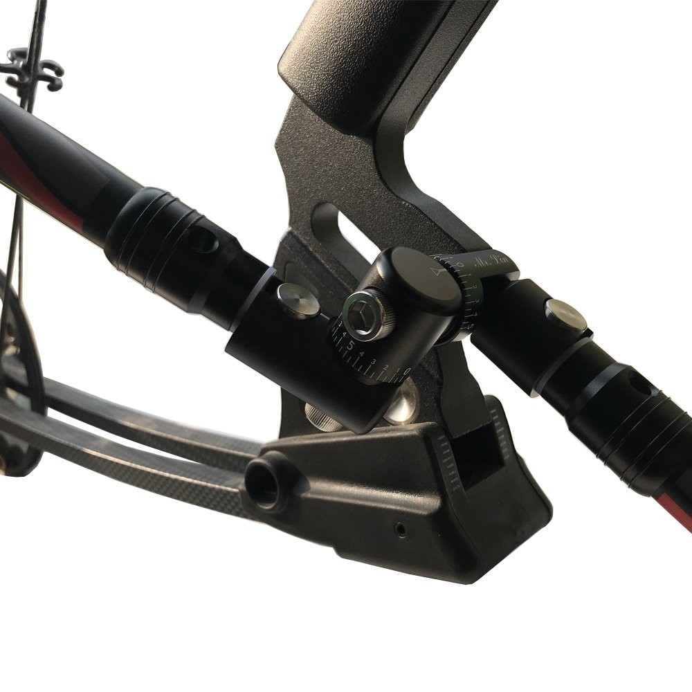 Adjustable Bow Rod Stabilizer V-Bar Mount with Quick Disconnect Sidebar