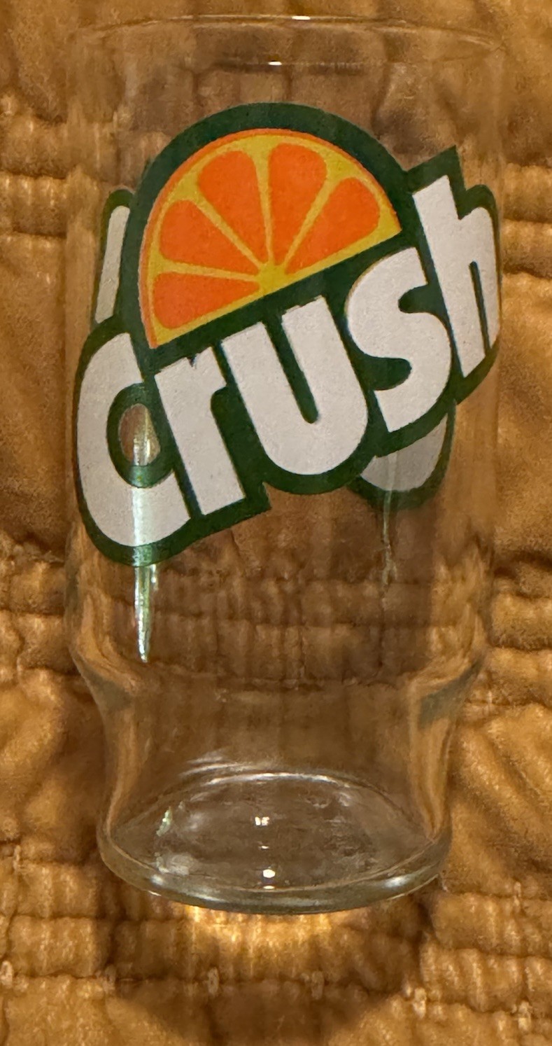 CRUSH Soda Pop Vintage 80s Glass Coke Pepsi Orange Sunkist  1980s 1970s