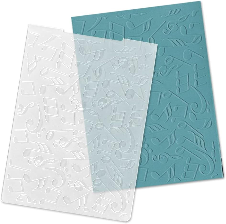 Music Notes Plastic Embossing Folders for Card Making Background Scrapbooking Pl