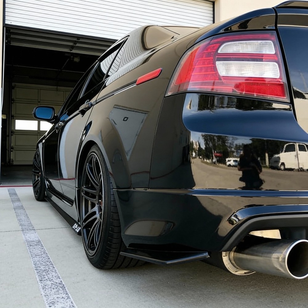 Rear Bumper Diffuser Splitter Spats Carbon Style Pattern For 2004-2008 Acura TL