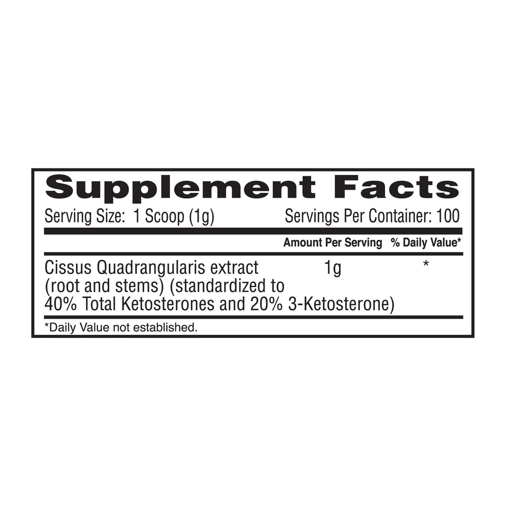 PrimaForce Cissus Quadrangularis Extract, - Unflavored Powder, 100 Grams