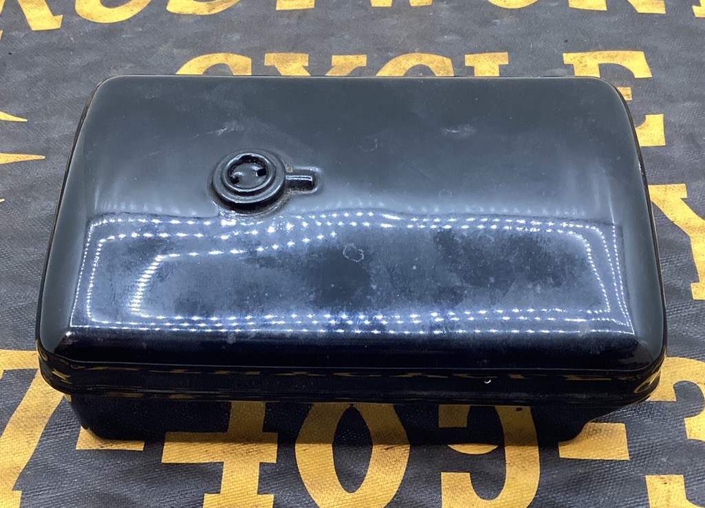 1935 – 1940 HARLEY WL WLD 45 ORIGINAL OEM EARLY TOOLBOX — BEAUTIFULLY RESTORED