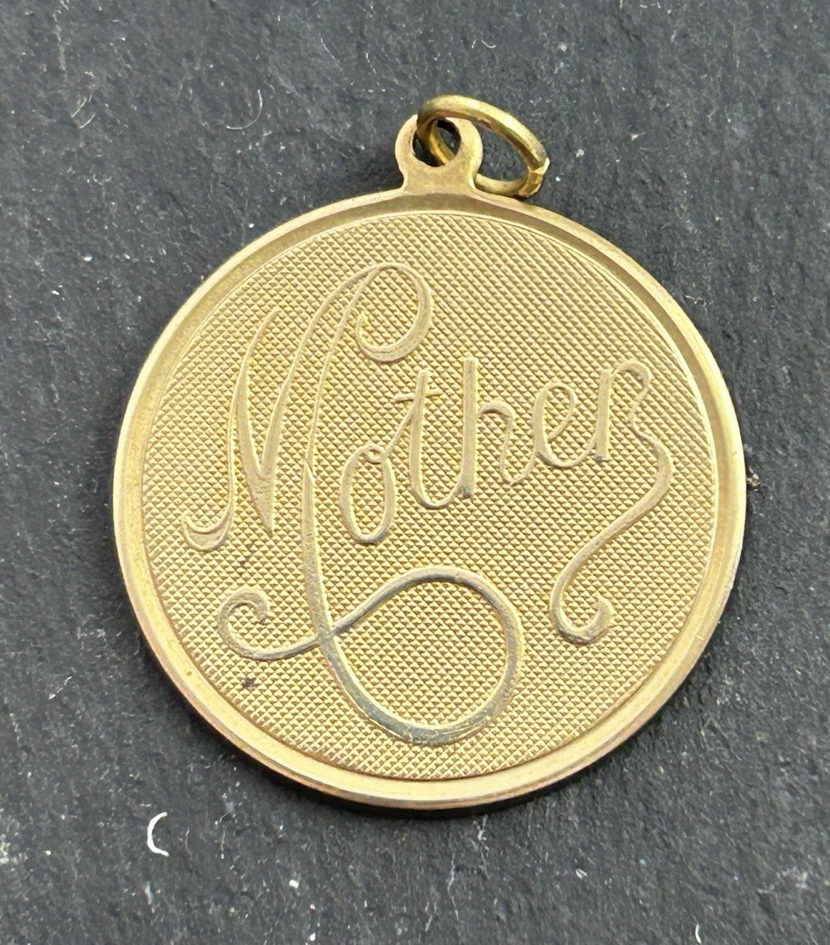 Vintage Charm MOTHER Necklace Pendant Brass Tarnish Vintage Jewelry Gift For Mom