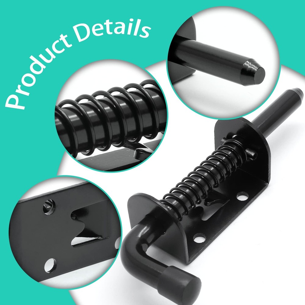 Utility Trailer Gate Spring Loaded Pin Lock Assembly Ramp Door Locking Latch Set
