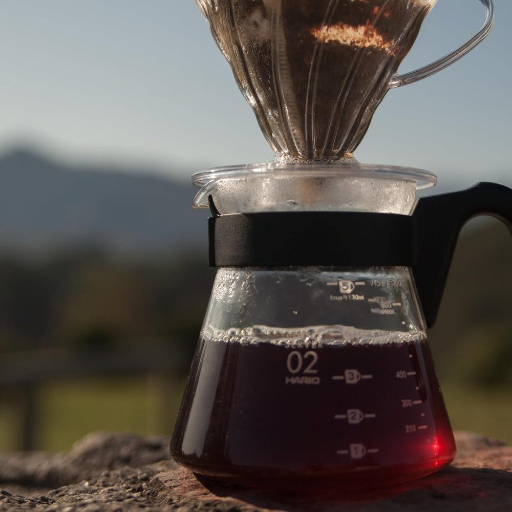 V60 Glass Coffee Server, 1000Ml, Black