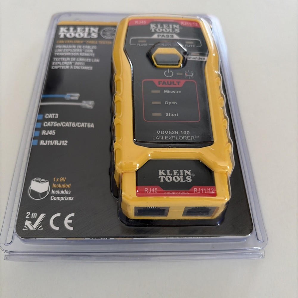 Klein Tools VDV526-100 LAN Explorer Data Cable Tester With Remote New In Pkg.