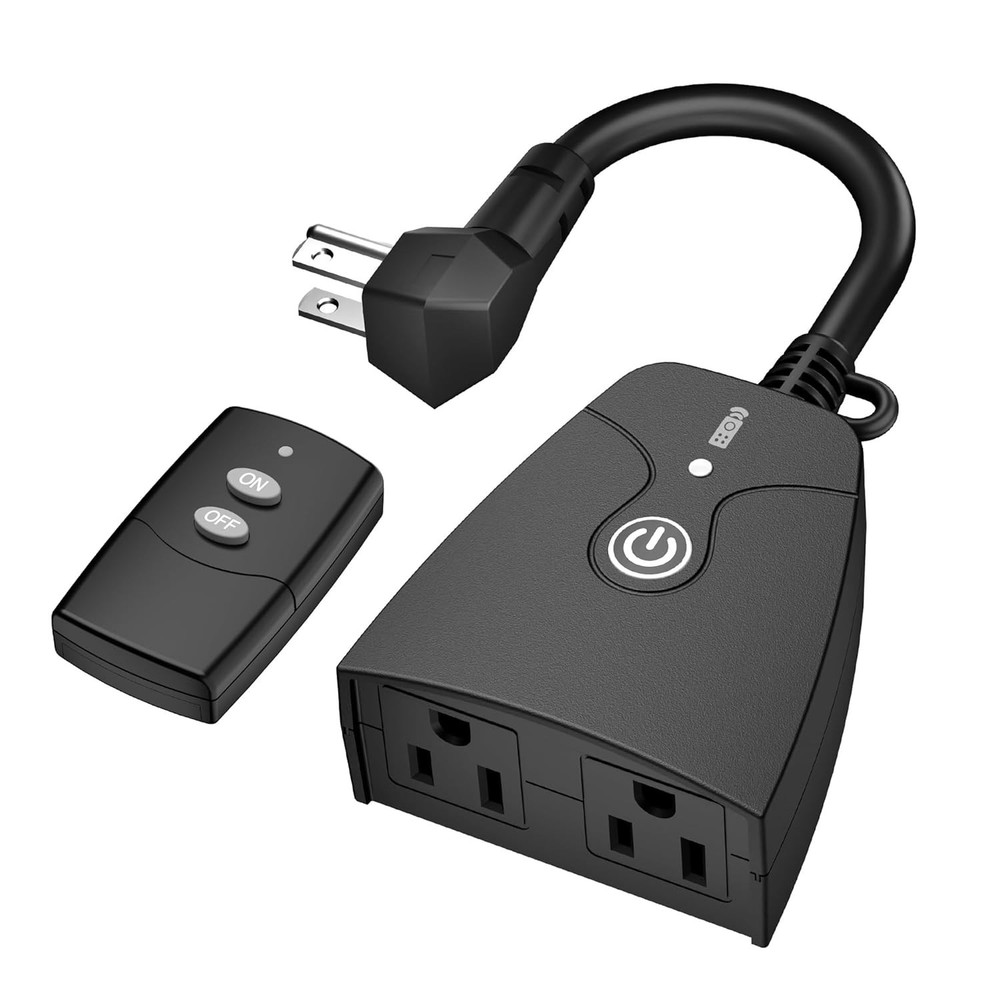 Reliable Weatherproof Power Outlet Plug - 100ft Range, Remote Control Included