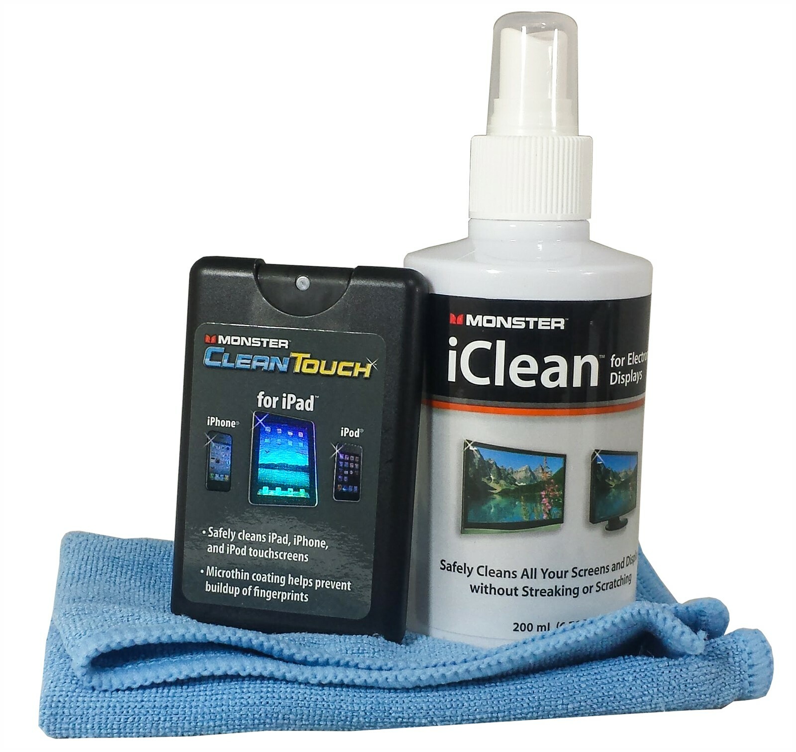 Monster iClean Screen Cleaner Kit for TV, iPhone, iPod, Kindle, & Smartphones