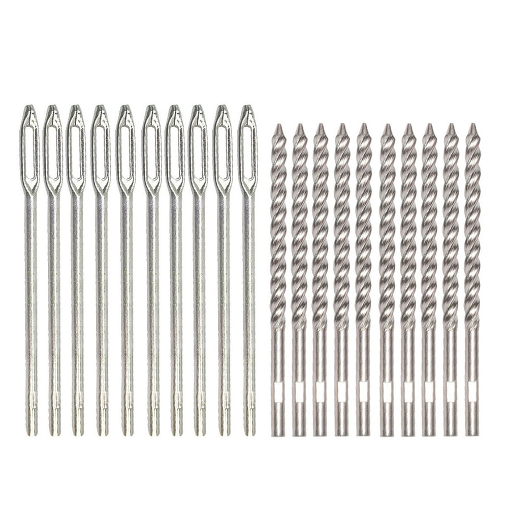 20PCS Replacement Split Eye Needle & Spiral Probe T-Handle Tire Plug Repair Tool