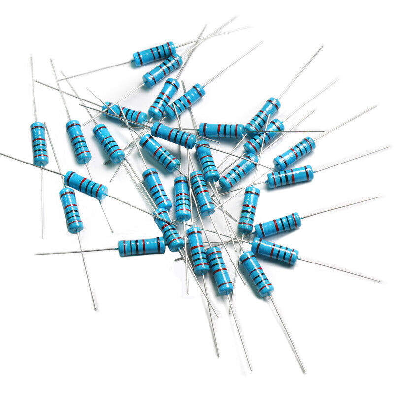 2W Metal Film Resistors 2 Watt 1% Tolerance 1 Ohm-10 MOhm Pack: 20/ 60/100/300