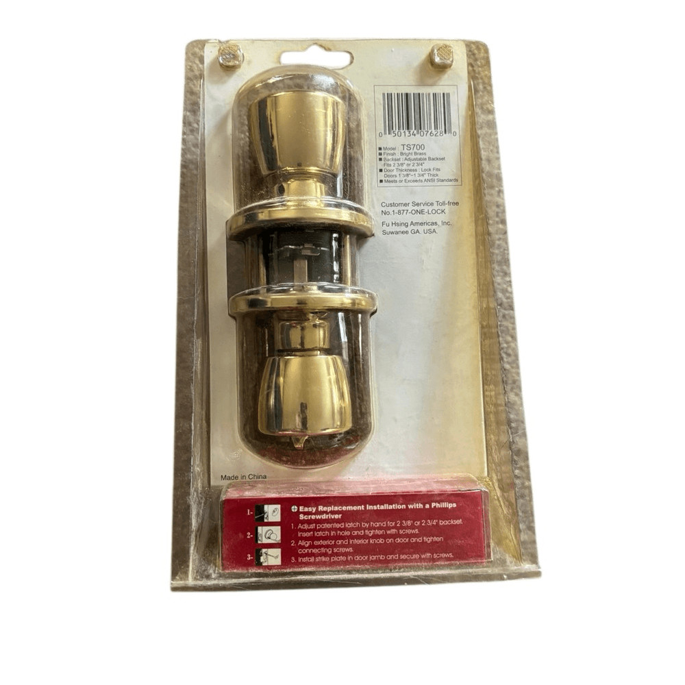 Faultless Keyed Entry Lock TS700 Bright Brass NOS