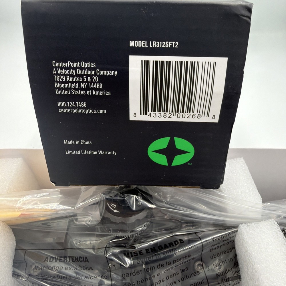 CENTERPOINT RIFLE SCOPE-PRECISION LOCK TURRETS Model LR312SFT2 b2