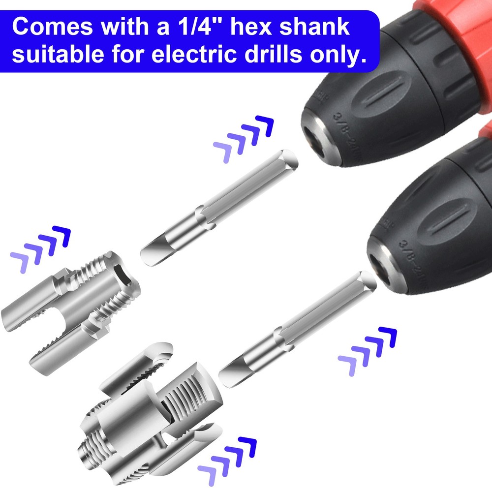 2Pcs 1/2'' 3/4'' Water Pipe Threading Tool Integrated Internal & External Pipe