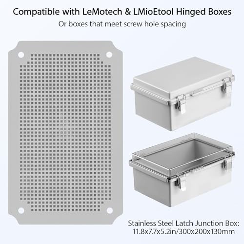 2pc Mounting Plate for Junction Box, ABS Plastic Internal 4.96"x2.99"(2pc)