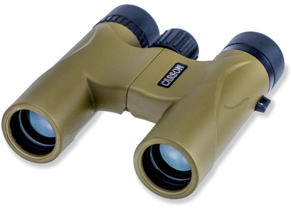 Carson Stinger 10x25mm Compact Binocular, Matte, Brass, HW-025