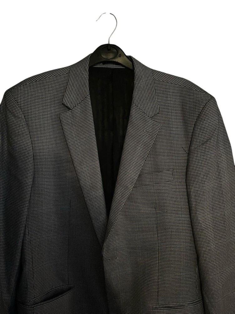 Skopes Mens White/Black Polyester Jacket Suit Jacket Size 40 Regular