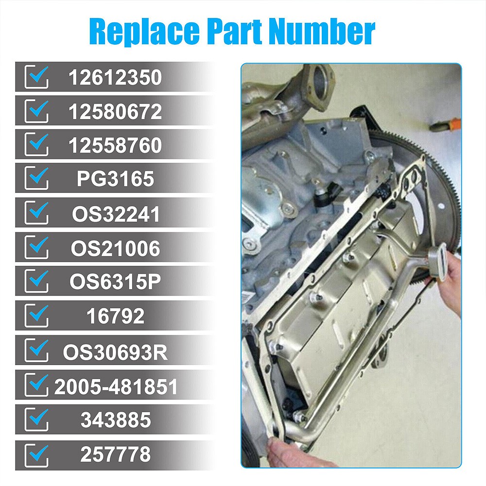 For Fel-Pro OS30693R Engine Oil Pan Gasket Kit For Chevrolet GMC 5.3L 6.0L 6.2L