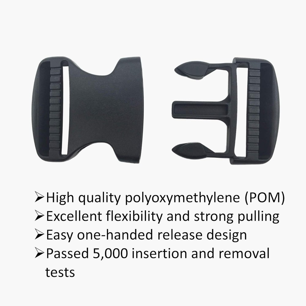 EesTeck 2 Set 2 Inch Flat Dual Adjustable Plastic Quick Side 2"-2 Pack