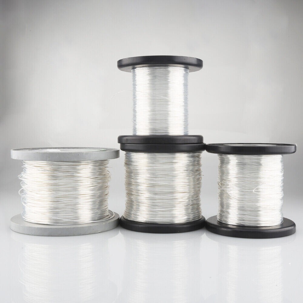 Solid Pure Silver with PTFE Analogue Audio Speaker Cable HiFi Interconnect Wire