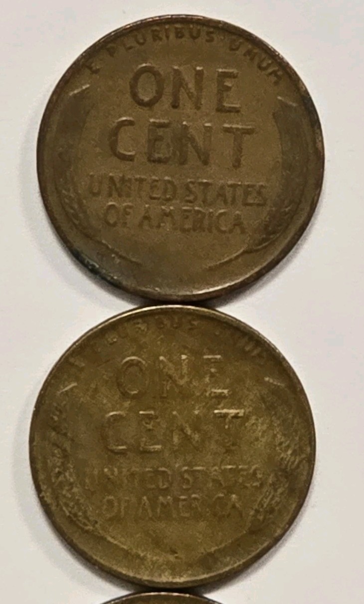 1323133P283 PHILLY MINT KEY DATE TRIO 1931-1933 WHEAT PENNIES LINCOLN CENT COINS