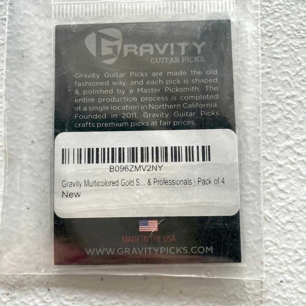 Gravity Picks Gold Series Guitar Picks- 4 Pack, Std Size, 1.0mm / 1.5mm / 2.0mm