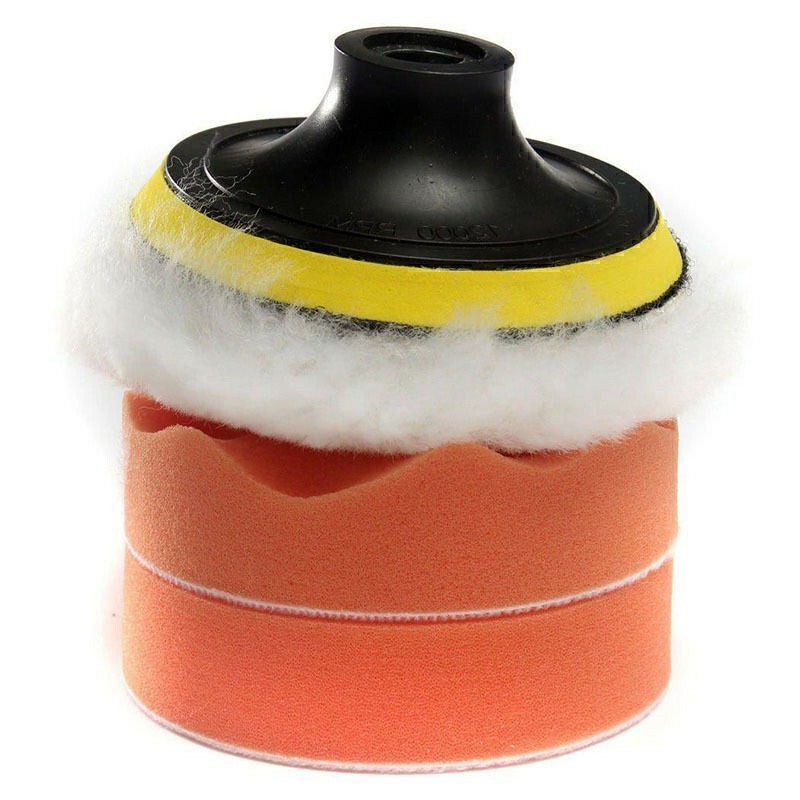 Sponge Buffing Pads w/ M10 Thread Drill Adapter for Car Buffer Polisher Sanding