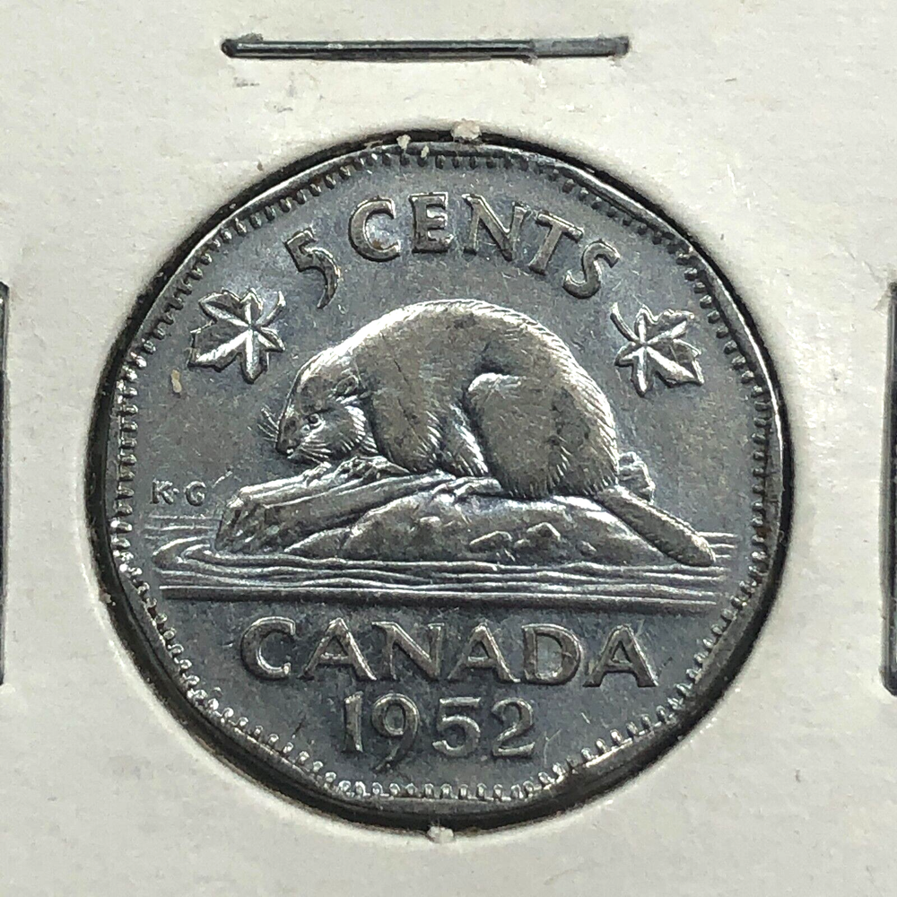 1952 Canada Five Cent Foreign Coin #1473
