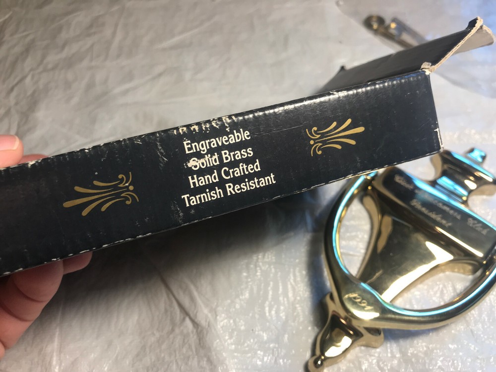 Solid Brass Forged Door Knocker ~ Engraved