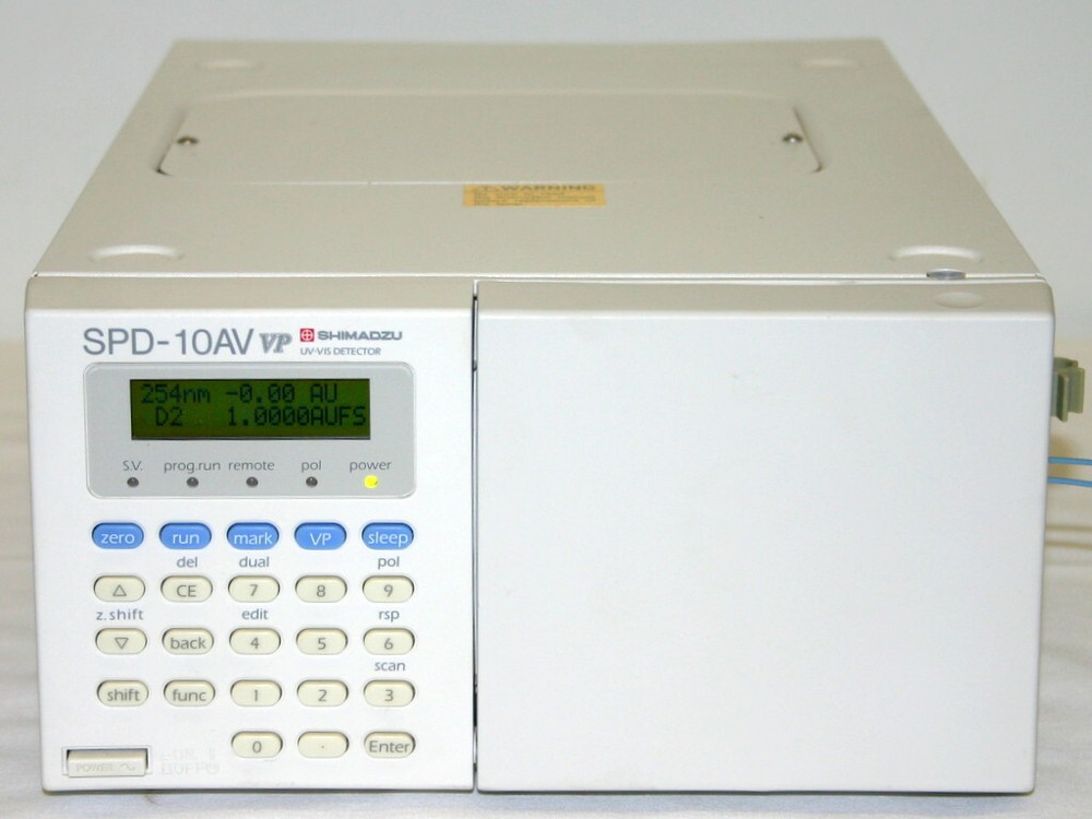 SHIMADZU UV-VIS DETECTOR, MODEL SPD-10AV VP