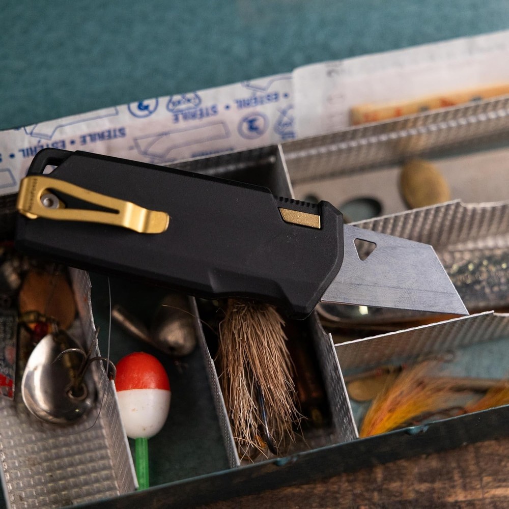 Microforge Box Cutter, Utility Knife with 10 Standard Replaceable Blade Pack