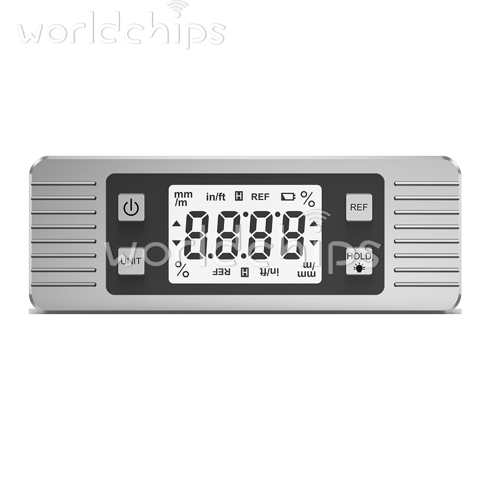 3in1 Protractor Inclinometer Level Ruler 4*90° Digital LCD Display W/ Backlight