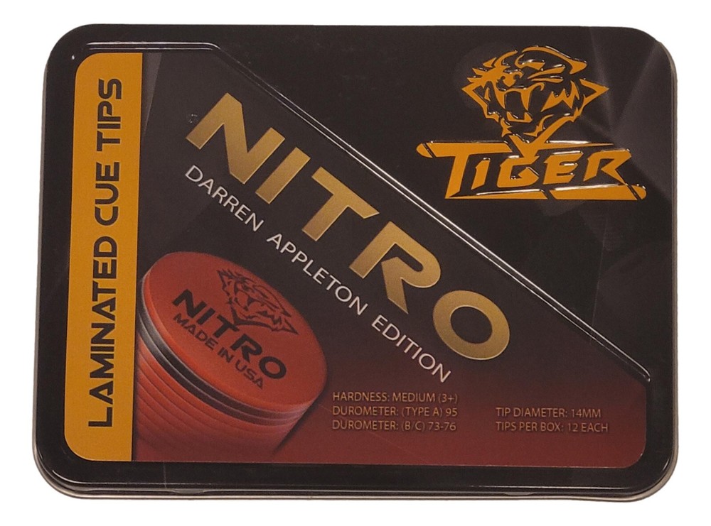 New Nitro Laminated Cue Tip - Darren Appleton Edition - 1 (ONE) Tip