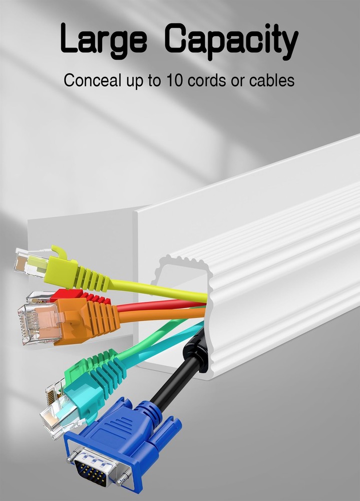 6 Pack Under Desk Cable Management Adhesive Cable Organizer J Cable Raceway