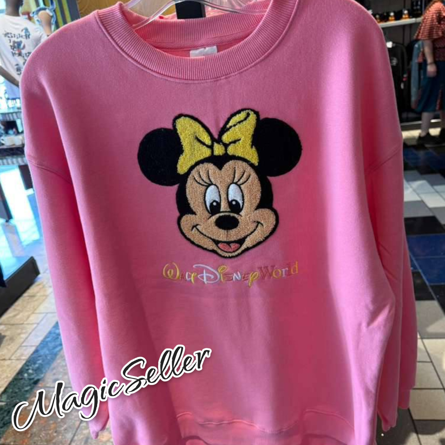 Walt Disney World Sweatshirt Womens Pink Minnie Mouse Size XL New