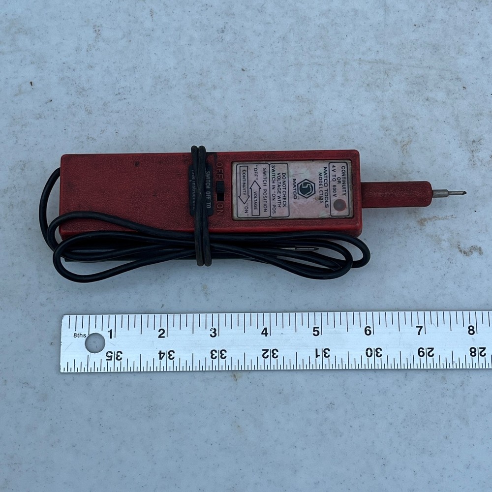 Matco CT125 Continuity Tester 4v - 600v AC/DC Voltage