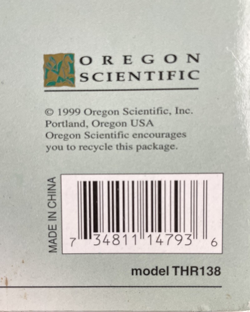 Oregon Scientific Cable THR138 Free Remote Sensor with MultiChannels NOS