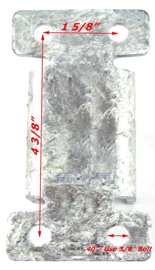 (Qty 2)- Boat Trailer Front Leaf Spring Hanger Bracket 4 Hole Galvanized Bolt On