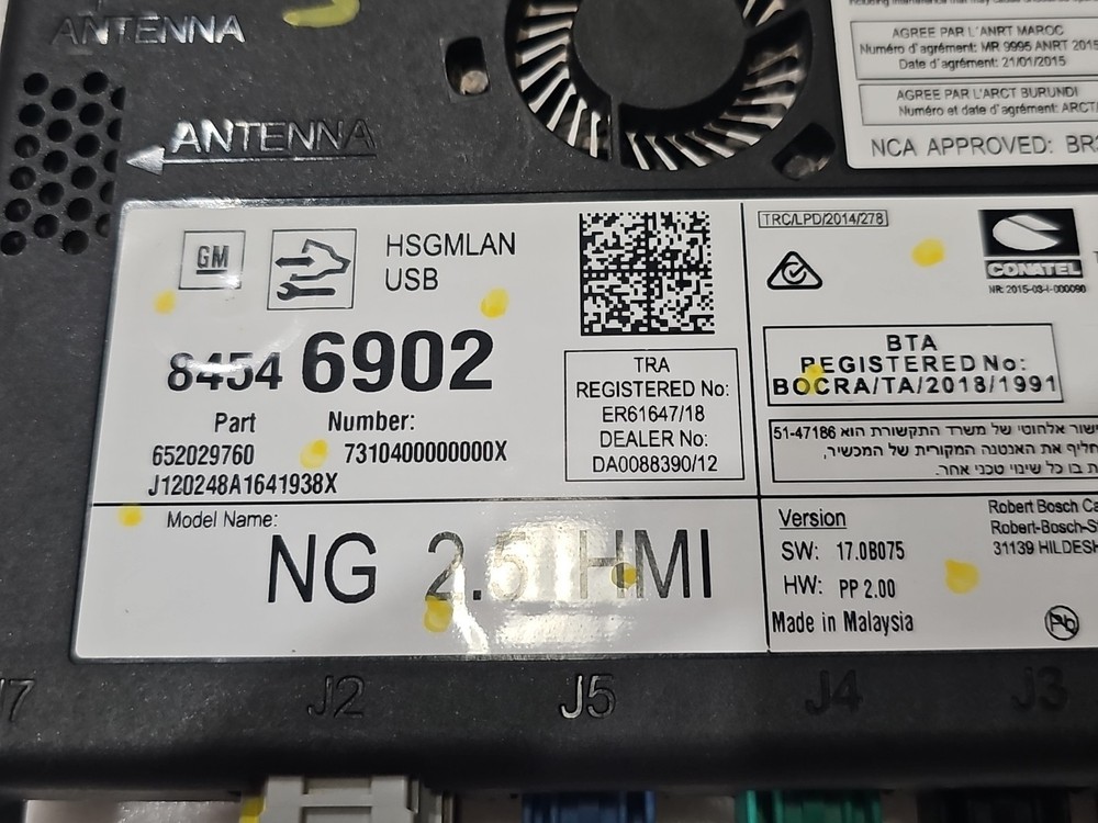 2018-2020 GM HUMAN MACHINE INTERFACE HMI GPS CONTROL MODULE OEM 84546902